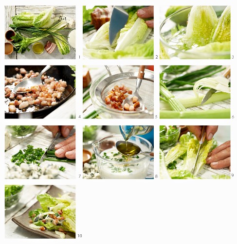 How to make romaine lettuce with Roquefort, buttermilk and celery