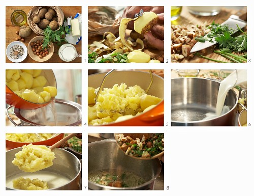 Kartoffelpüree mit Haselnussbutter und Buttermilch zubereiten