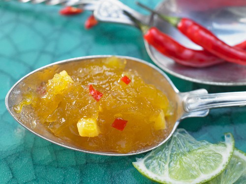 Mango jam with chilli and lime