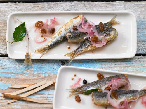 Sarde alla Veneziana (Venetian style sardines, Italy)