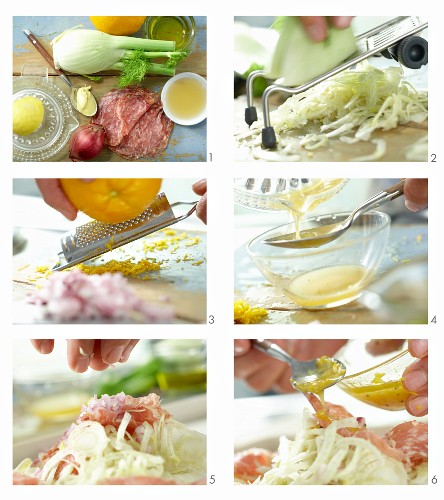 How to make fennel salad with salami