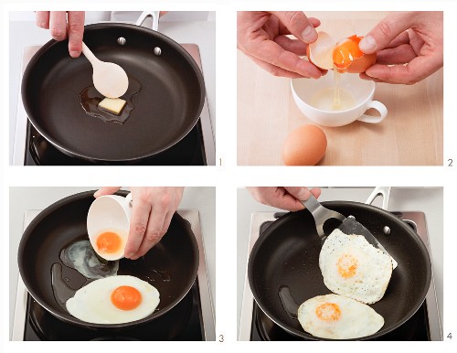 Perfect fried eggs
