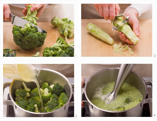 Brokkoli-Cremesuppe zubereiten