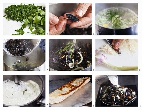 How to make steamed mussels in garlic sauce