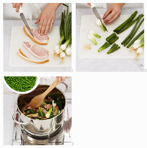 Braised Peas with Spring and Bacon