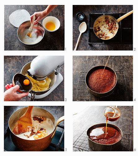 Preparing sticky date pudding