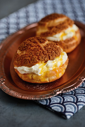 Choux puffs - profiteroles with crunchy tops from Singapore