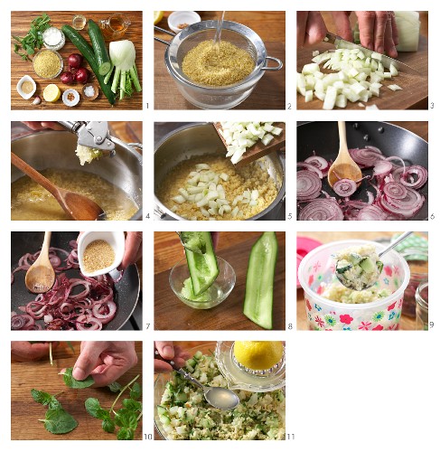 Fenchel-Bulgur-Salat mit frischer Minze zubereiten