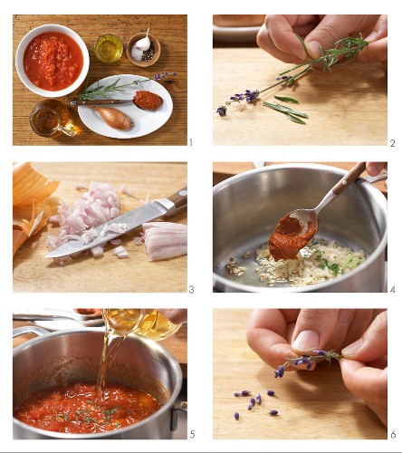 Tomaten-Lavendel-Suppe zubereiten