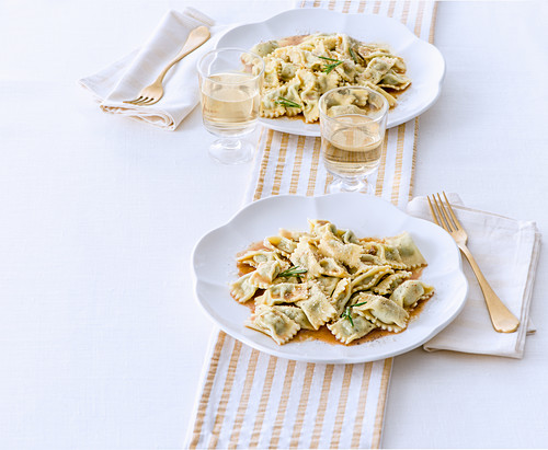 Agnolotti del plin (Nudeltäschchen mit Fleischfüllung, Italien)