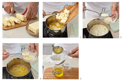Preparing concentrated butter