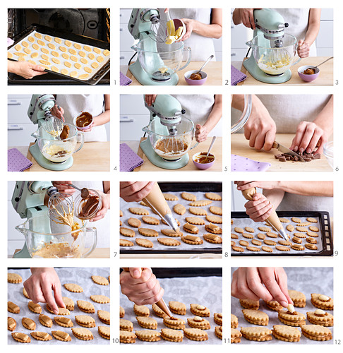 Almond Chocolate Cookies, step by step