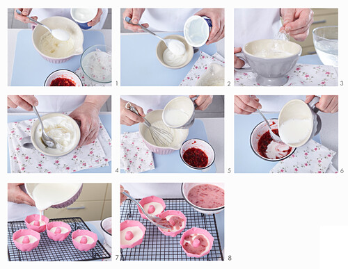 Non-baked yogurt small fancy breads - step by step