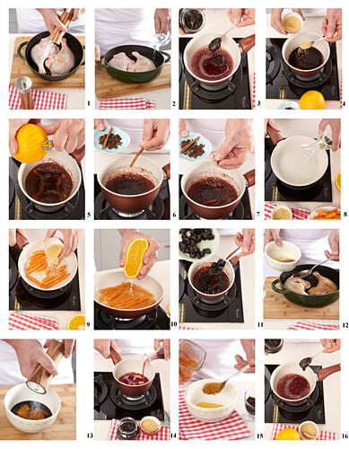 Duck legs with dried plums - step by step
