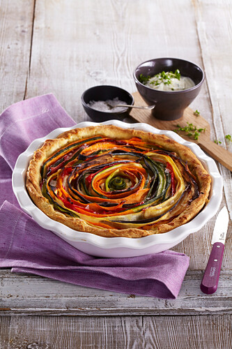 Spiralquiche mit Gemüse