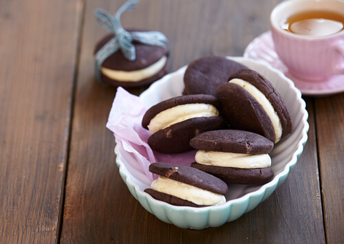 Kakaoplätzchen mit Buttercreme