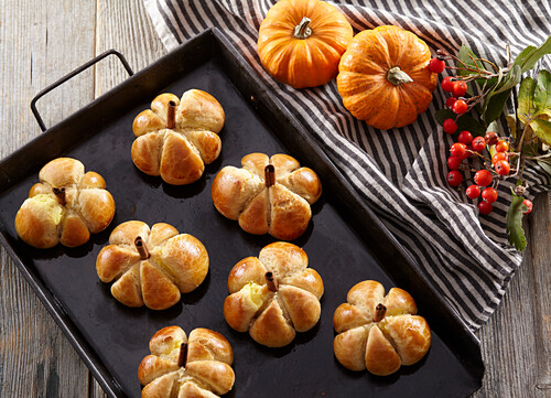 Sweet pumpkin dinner rolls