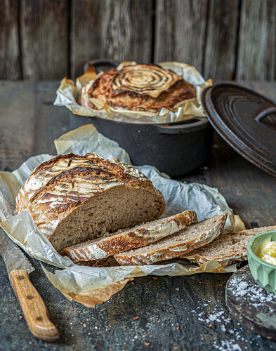 Sourdough bread with rye and Manitoba flour