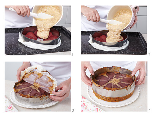 Baking Tarte Tatin with pears - step by step