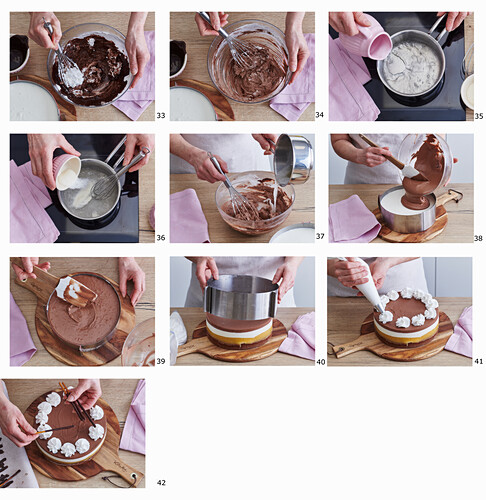 Schokoladen-Bananen-Torte mit Schokoladensticks zubereiten