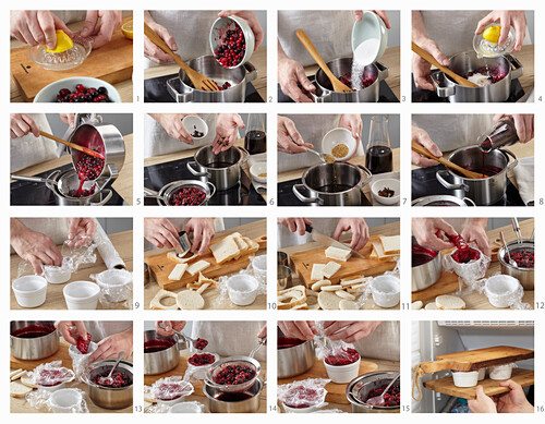 Spiced mulled wine cakes with berries - step by step