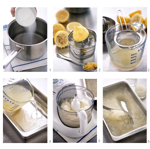 Zitronensorbet zubereiten