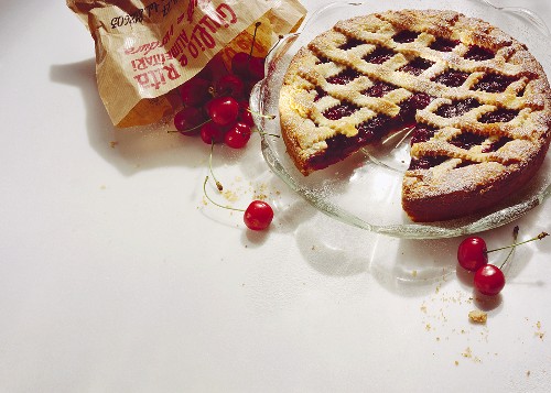 Crostata di visciole (Kirschkuchen), Latium, Italien