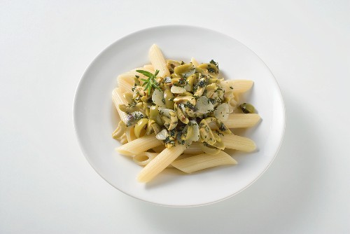 Penne mit Kräuter-Oliven-Öl