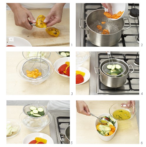 Preparing marinated vegetables