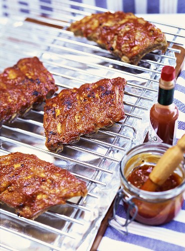 Spare ribs with BBQ sauce