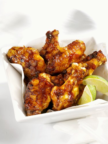 Baked chicken wings with pineapple sauce