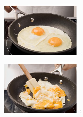 Making scrambled eggs