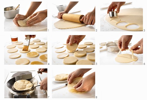 Making Chinese Mandarin pancakes