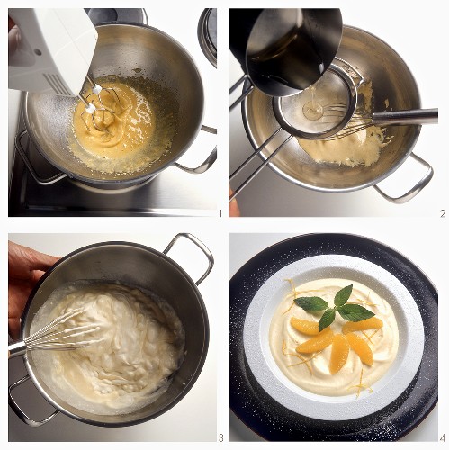 Preparing orange mousse