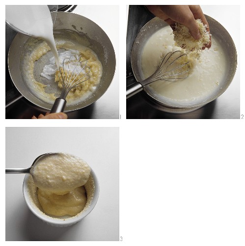 Preparing cheese souffle