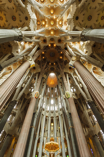 La Sagrada Familia Innen Hauptschiff Bild Kaufen