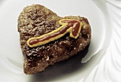 Heart-shaped Burger with Ketchup Arrow