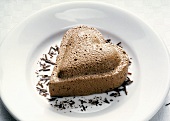 Chocolate Mousse Heart with Chocolate Shavings
