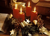 Advent Wreath with Red Candles