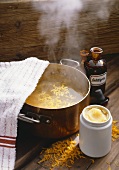 Steam Bath with medicinal Herbs