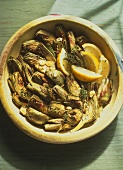 Roasted Artichokes with Garlic