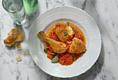 Chicken ragout with tomatoes
