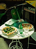 Italian Bistro Table with Two Pizzas