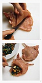 Stuffing pork chops