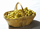 A Basket of Yellow Plums