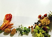 Colourful still life of healthy food