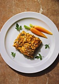 Baked spelt and carrot dish 