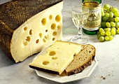 Allgau Emmental cheese with holes