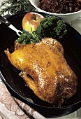 Roast Duck in a Roasting Pan