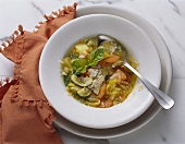 Minestrone (hearty vegetable soup), Apulia, Italy
